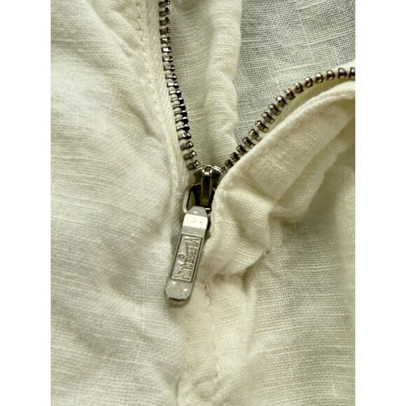 Vilebrequin Men's White Linen Pants Straight Leg Classic Resort Pockets Size L - Picture 11 of 16